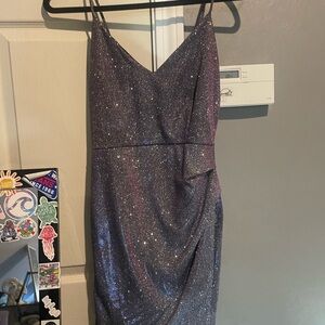Elegant Purple Glitter Dress
